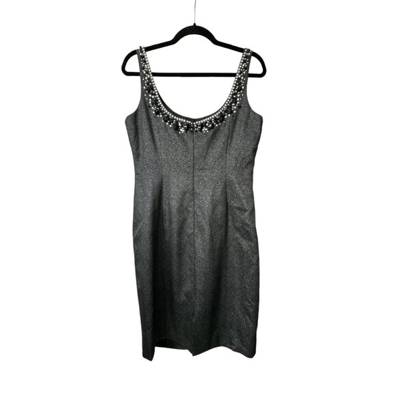 CARMEN MARC Women Valvo Jewel Embellishment Sheath Dress 8 - Picture 3 of 6